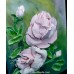 Handmade 3-dimensional plaster painting - Rose Flowers