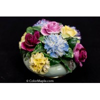 ENGLAND ROYAL ADDERLEY PORCELAIN FLORAL BONE CHINA FLOWER BOWL OF ROSES LARGE #1